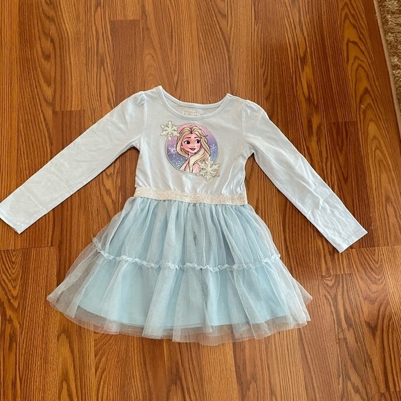 🎈🎈🎈Disney Frozen Blue Princess Dress Size 5 - Picture 1 of 8